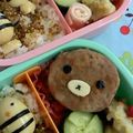 うに１１８'s cooksnap of when they made キャラ弁★ミニハンバーグでリラックマ.
