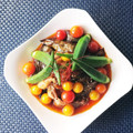 辰夫女子's cooksnap of when they made 簡単♪豚こま肉と夏野菜のピリ辛炒め.