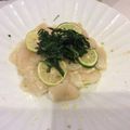 hiyokodon's cooksnap of when they made 鯛とすだちのカルパッチョ柚子胡椒風味.