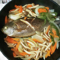 ☆amidaio☆'s cooksnap of when they made イサギの蒸し焼き野菜あんかけ.