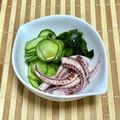 にきけん's cooksnap of when they made 簡単♡イカゲソきゅうりわかめの酢の物.