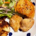 クックMDUEKM☆'s cooksnap of when they made 鶏ムネ肉の柔らか塩ガーリック焼き.