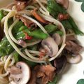 a_cossa's cooksnap of when they made ししとうとキノコでペペロンチーノ風炒め.