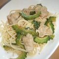 きらり流れ星's cooksnap of when they made ゴーヤのパスタ☆柚子胡椒風味.