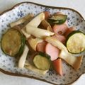 きらり流れ星's cooksnap of when they made ☺ズッキーニと魚肉ソーセージの炒め物☺.
