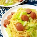 ふうはっちゃん's cooksnap of when they made 【話題入り】キャベツとウインナーのパスタ.