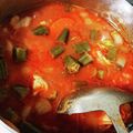 ikamama's cooksnap of when they made 夏野菜☆オクラと鶏肉のガンボスープ.