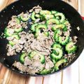 りょーこ0520's cooksnap of when they made おつまみ♡ゴーヤ豚肉炒め♬.