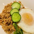 ☆Yummyco's cooksnap of when they made コスパ抜群アジアランチ♪簡単ガパオライス.