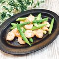 Satoco❋'s cooksnap of when they made 冷凍エビとアスパラのニンニクバター炒め.