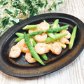 Satoco❋'s cooksnap of when they made 冷凍エビとアスパラのニンニクバター炒め.