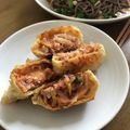 アコレモネード's cooksnap of when they made ナムル(か、キムチ)の油揚げ包み焼き.