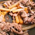カノンハート's cooksnap of when they made 簡単★豚バラと大根のバター醤油炒め.