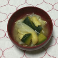 おはなすき's cooksnap of when they made かぼちゃとキャベツと油揚げの味噌汁.