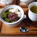 cococo710's cooksnap of when they made 冷やし抹茶白玉ぜんざい.