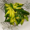 バウンド's cooksnap of when they made オクラ・きゅうりの生姜和え♪生姜が香る♪.