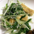 アクアマリンブルー's cooksnap of when they made ごま油でやみつき♪水菜と油揚げしらす炒め.