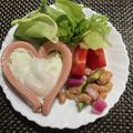 ピッコロ5's cooksnap of when they made ハート目玉焼きアート朝ご飯★めざましTV.