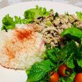 Vöglein's cooksnap of when they made 本格タイ料理✦ラープムー✦豚挽き肉サラダ.