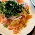 ばたみそーぱん☆'s cooksnap of when they made お皿で完成！サーモンのカルパッチョ.