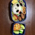 ＊祥愛＊'s cooksnap of when they made 余った黒豆で！パンダおにぎりキャラ弁にも.