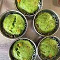 クックGWXF2R☆'s cooksnap of when they made 小松菜とかぼちゃの蒸しパン.