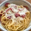 すぷりんぐそんぐ's cooksnap of when they made 簡単！トマトと粉チーズの冷製パスタ.