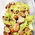 ruka373's cooksnap of when they made レタスとウインナーの卵とじ.