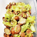ruka373's cooksnap of when they made レタスとウインナーの卵とじ.