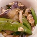 ぶーらんじぇAnne's cooksnap of when they made ワンパン茄子とピーマンの揚げ浸し.