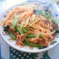 8かつお8's cooksnap of when they made 小松菜と豚肉の和風スパゲッティー☆彡.