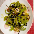 六星蒼翔's cooksnap of when they made ピーマンとちくわの昆布和え.