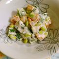 バウンド's cooksnap of when they made オクラ・枝豆・さつま揚げのマヨからし和え.