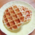 クックWL4UOY☆'s cooksnap of when they made ホームベーカリーでベルギーワッフル.