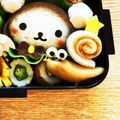 KTmommy's cooksnap of when they made キャラ弁☆ウインナーと竹輪でかたつむり.