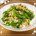 見習い主婦haru's cooksnap of when they made ピーマンと鶏ひき肉のそぼろ炒め.