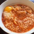 yu____ki's cooksnap of when they made 簡単キムチと納豆のマイルドおじや♪.