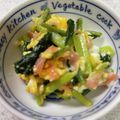 ちびこちび's cooksnap of when they made 糖質制限☆小松菜ベーコン卵炒め.