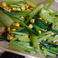 しげじゅん's cooksnap of when they made 小松菜とコーンの和え物.
