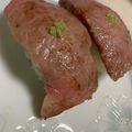 0u0yuchan's cooksnap of when they made 肉寿司.