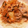 ma616y's cooksnap of when they made 夏ランチ☆豚キム豆乳ぶっかけそうめん.