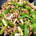 __旅びとみっつ__'s cooksnap of when they made 我が家の定番！ピーマンと挽肉のアレ！.