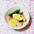 カレンガール's cooksnap of when they made 定番。卵の巾着煮 青菜添え.