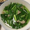 Nana983's cooksnap of when they made わが家の定番☆にら豚味噌汁.