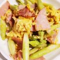 にしあまね's cooksnap of when they made アスパラガス・ハム・卵のマヨ炒め.