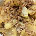 クックGV7K3E☆'s cooksnap of when they made 大根のピリ辛そぼろ煮.