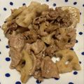 しろみ。's cooksnap of when they made レンコンと豚こまの甘辛炒め♪サクサク食感.