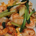 yknobi's cooksnap of when they made 小松菜と海老の卵炒め.