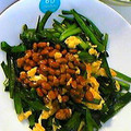 ユータmama's cooksnap of when they made めんつゆだけ♡♥納豆とニラの卵とじ.