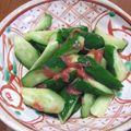 ツンドラ's cooksnap of when they made きゅうりの梅和え（チリメンジャコ入り）.